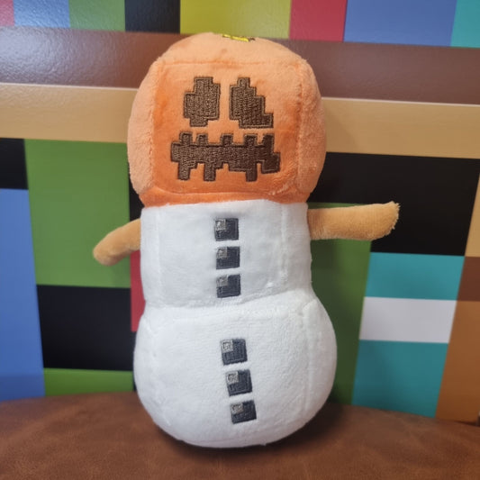 Minecraft Pumpkin Head Snowman Plush